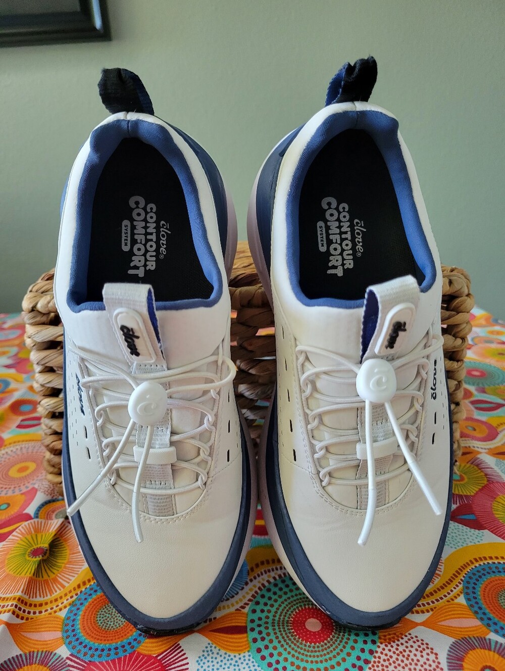 Clove Supercush™ Forte 2 Women's White/Navy Bungee Athletic Shoe Size 7 - Picture 5 of 10